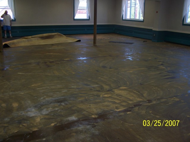 Wow there was a hard wood floor 