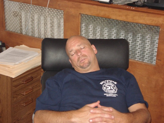 Kenny taking a much needed nap